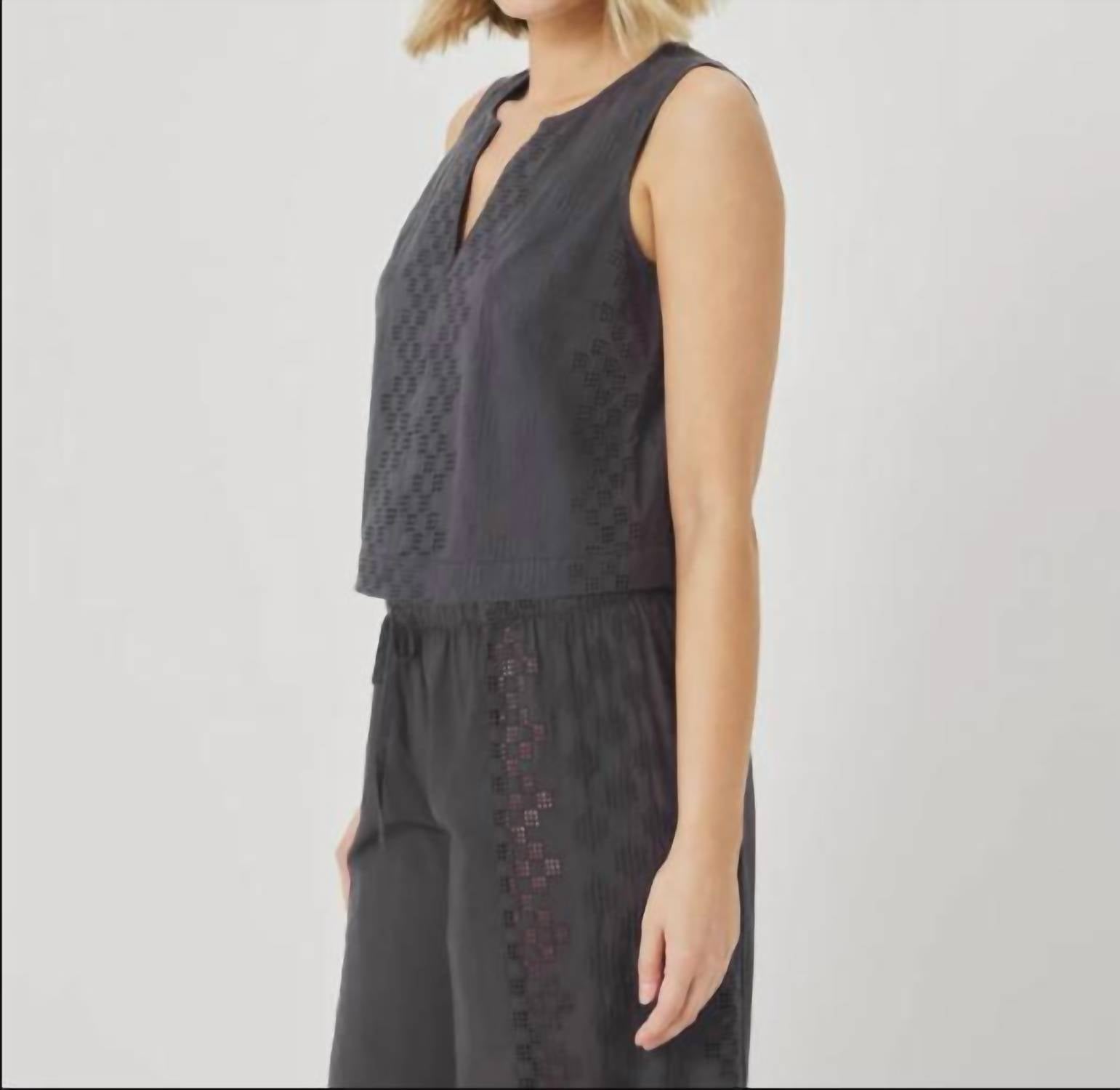 Splendid - Kenzie Eyelet Geo Tank Top