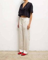 Leset - Yoko Short Sleeve Tie Top