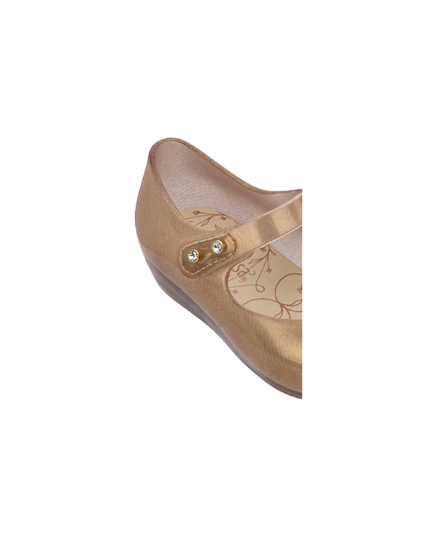 Mini Melissa Girls Ultragirl Special Sandals in gold - kids' sandal - alternate view