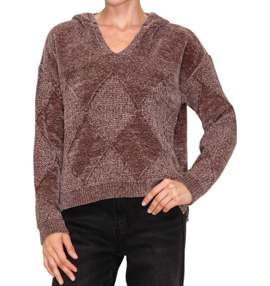 Staccato - Textured Chenille Yarn Super Cozy Sweater Hoodie