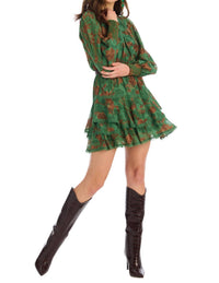 ALLISON NEW YORK CARTER DRESS in forest florals - women's dress - alternate view