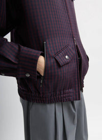Tibi - Jules Wool Gingham Bomber Jacket