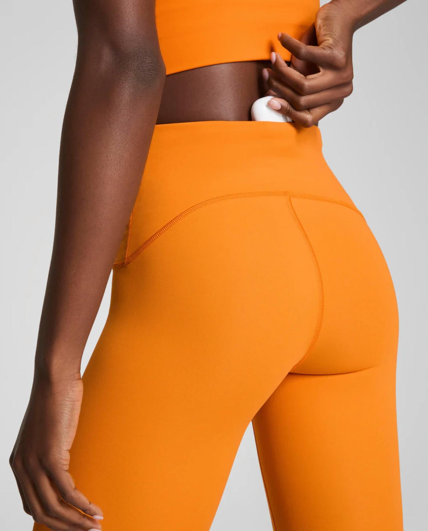 Spanx Booty Boost Full Length Leggings in orange - women's pants - alternate view