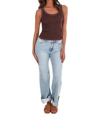 Nikibiki - Women's Double Take Stripe Ribbed Tank Top