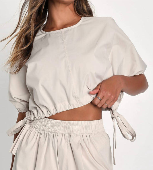 Lulus - Drawstring Crop Top