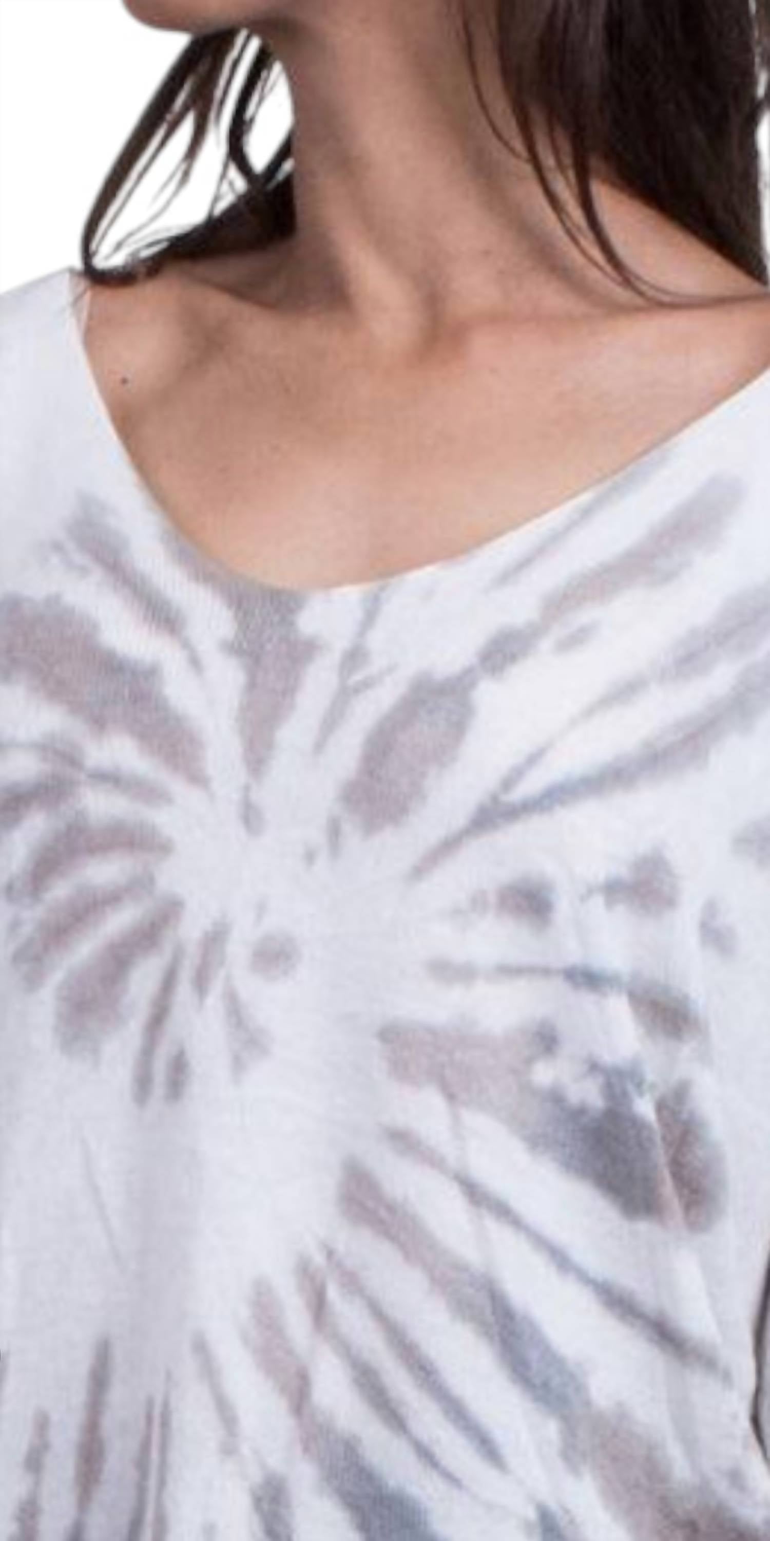 Gigi Moda - Petunia Scoop Neck Tie Dye Sweater