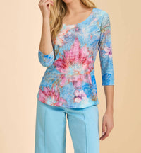 Fdj - Three Quarter Sleeve Burnout Tee