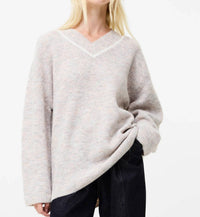 French Connection - Kezia Recycled Vertical V Neck Jumper