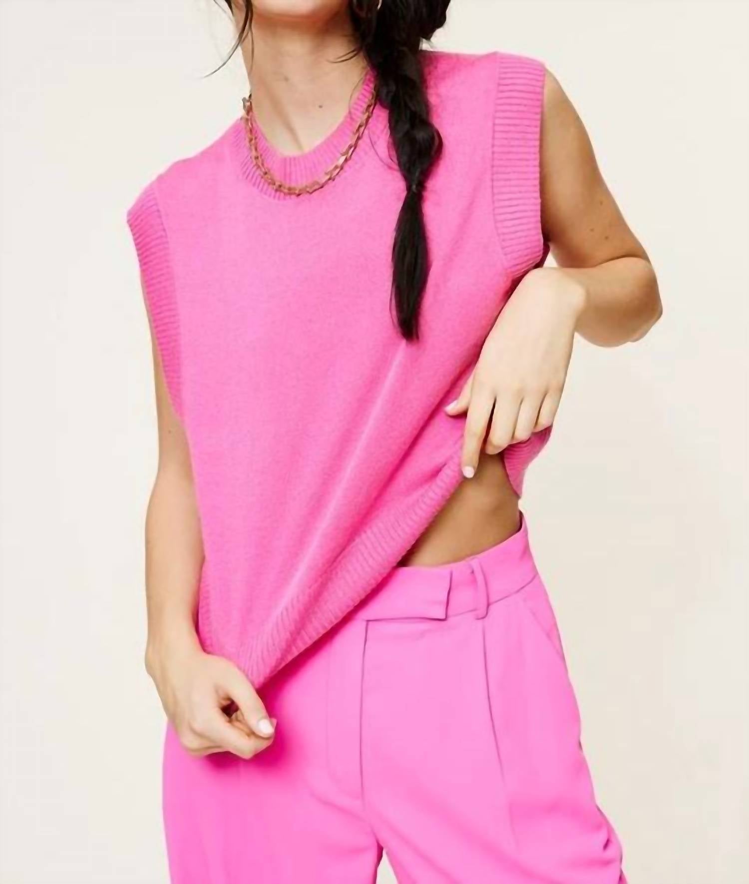 Mimosa - Solid Knit Sweater Vest