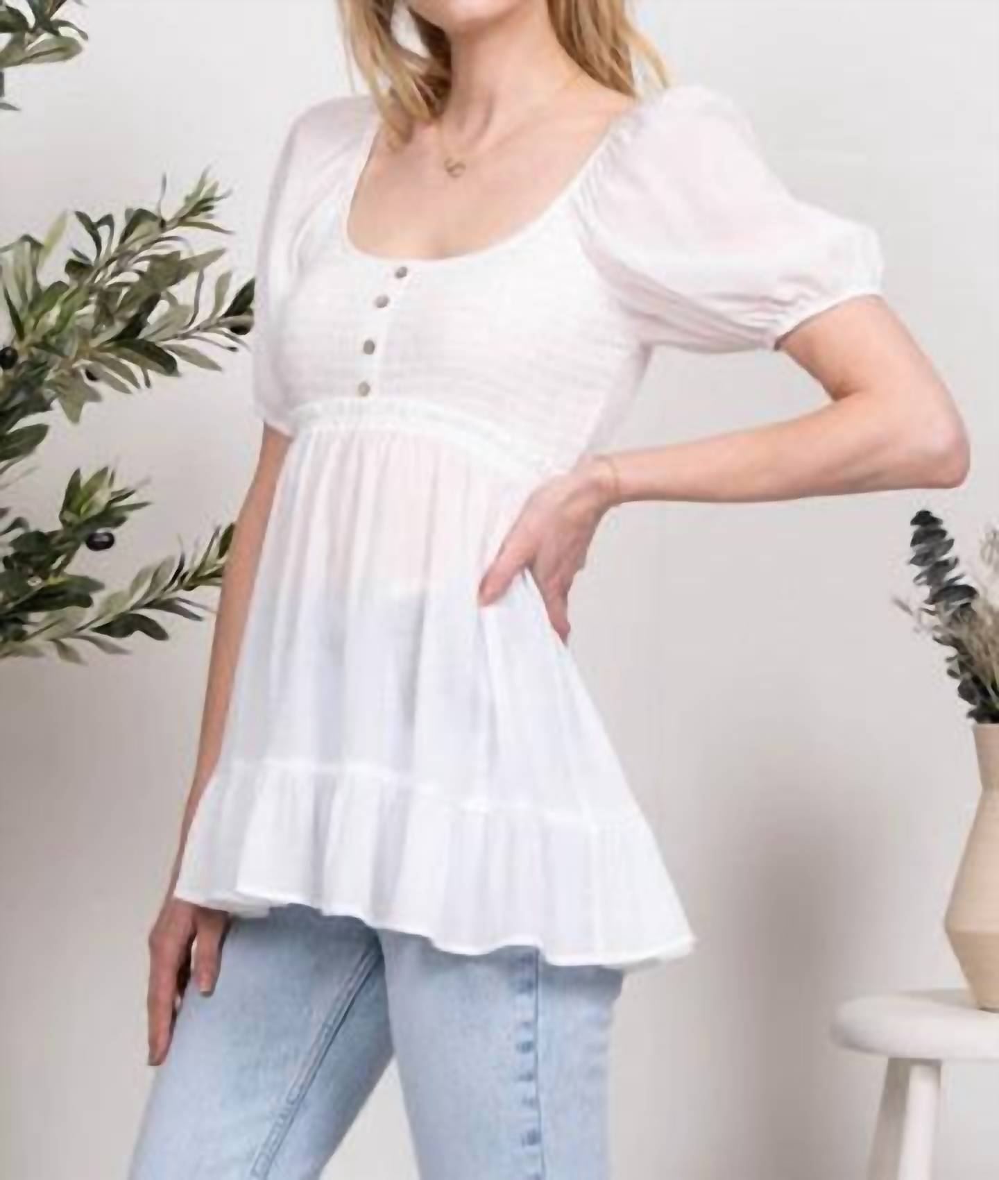 Blu Pepper - Force of Love Babydoll top