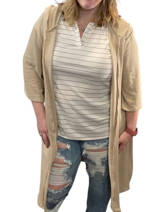 Blumin - Belted Hooded Cardigan