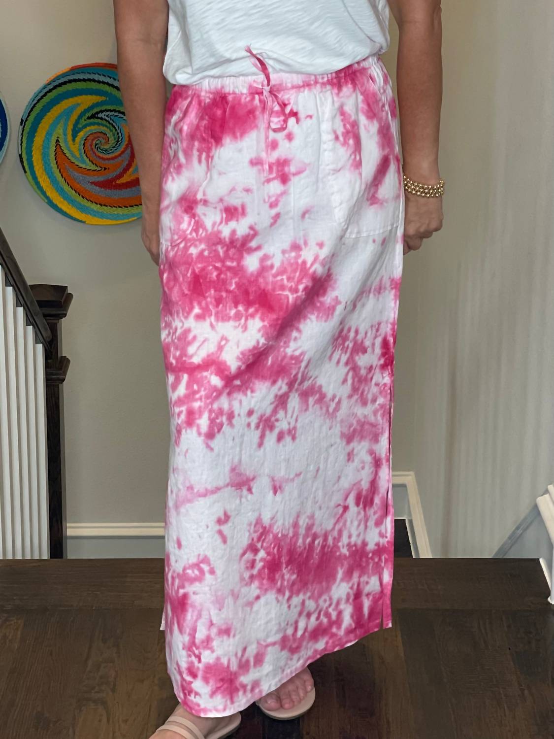 Pure Amici - Long Linen Skirt