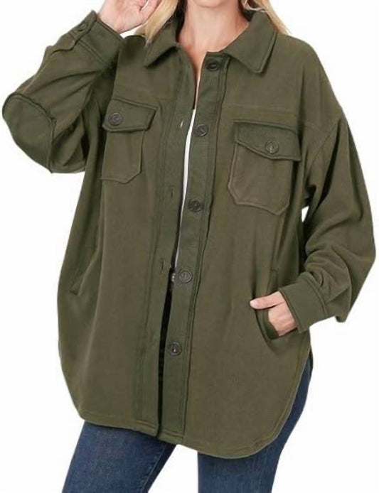 Zenana - Basic Fleece Shacket