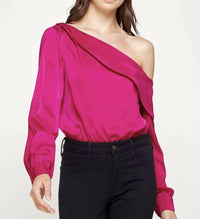 Strut & Bolt - One Shoulder Satin Bodysuit