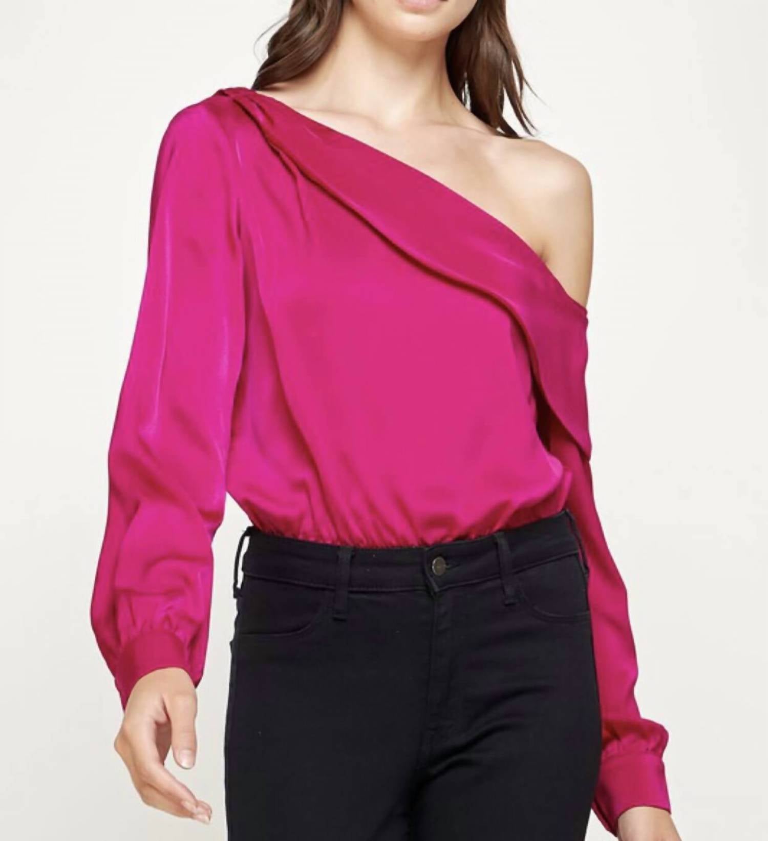 Strut & Bolt - One Shoulder Satin Bodysuit