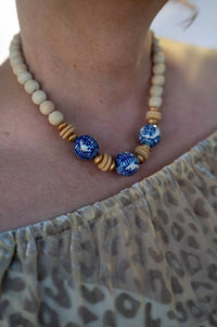 Canvas Style - Women's Hazel Chinoiserie & Painted Wood Necklace