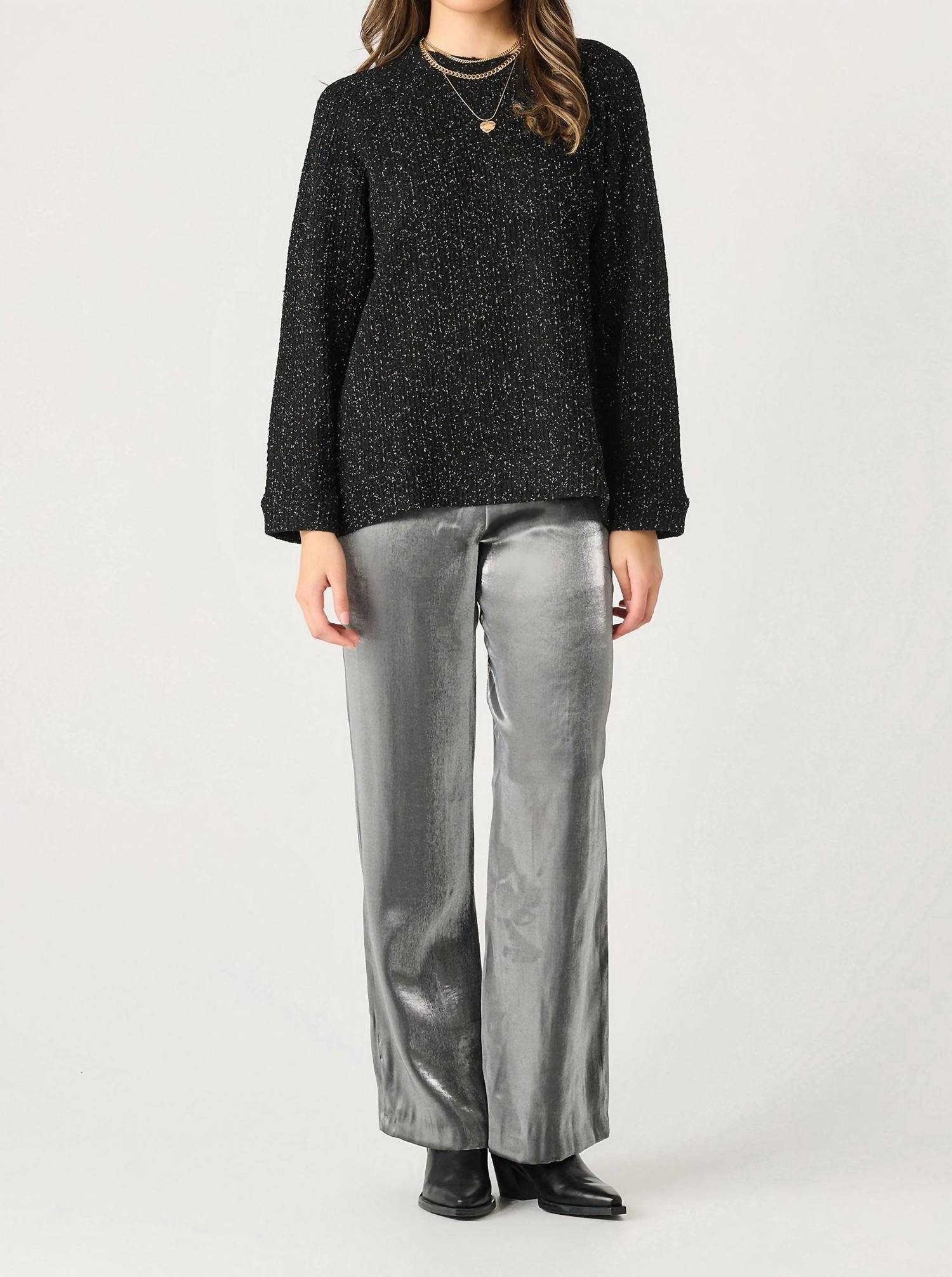 Dex - Glamorous Loose Fit Shimmer Top
