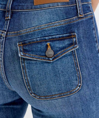 Cello - Super High Double Waist Band Flare Jeans