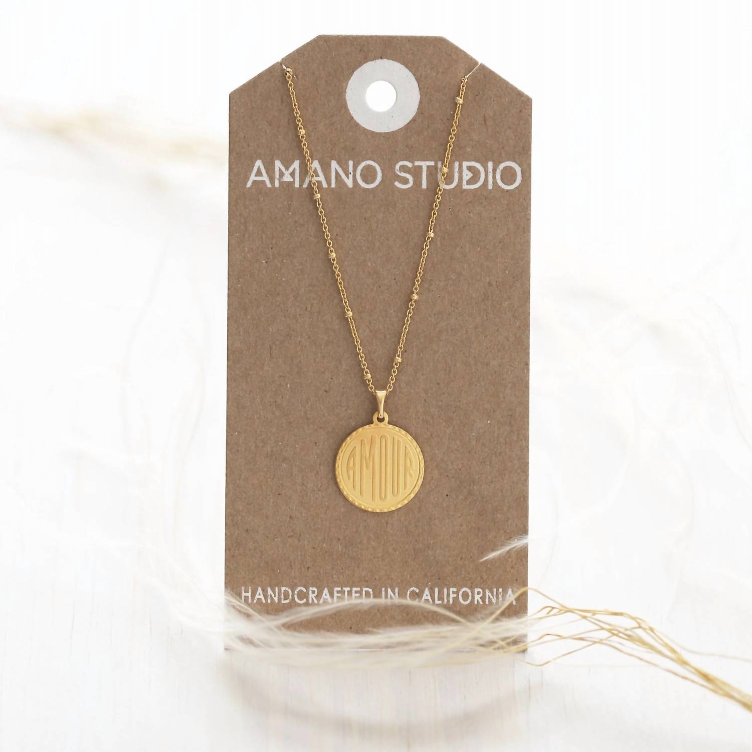 Amano Studio Women's Amour Medallion Necklace in gold - women's jewelry - alternate view