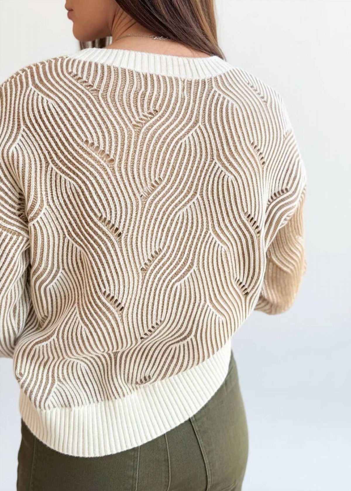Able - Milli Two Tone Spiral Design Sweater