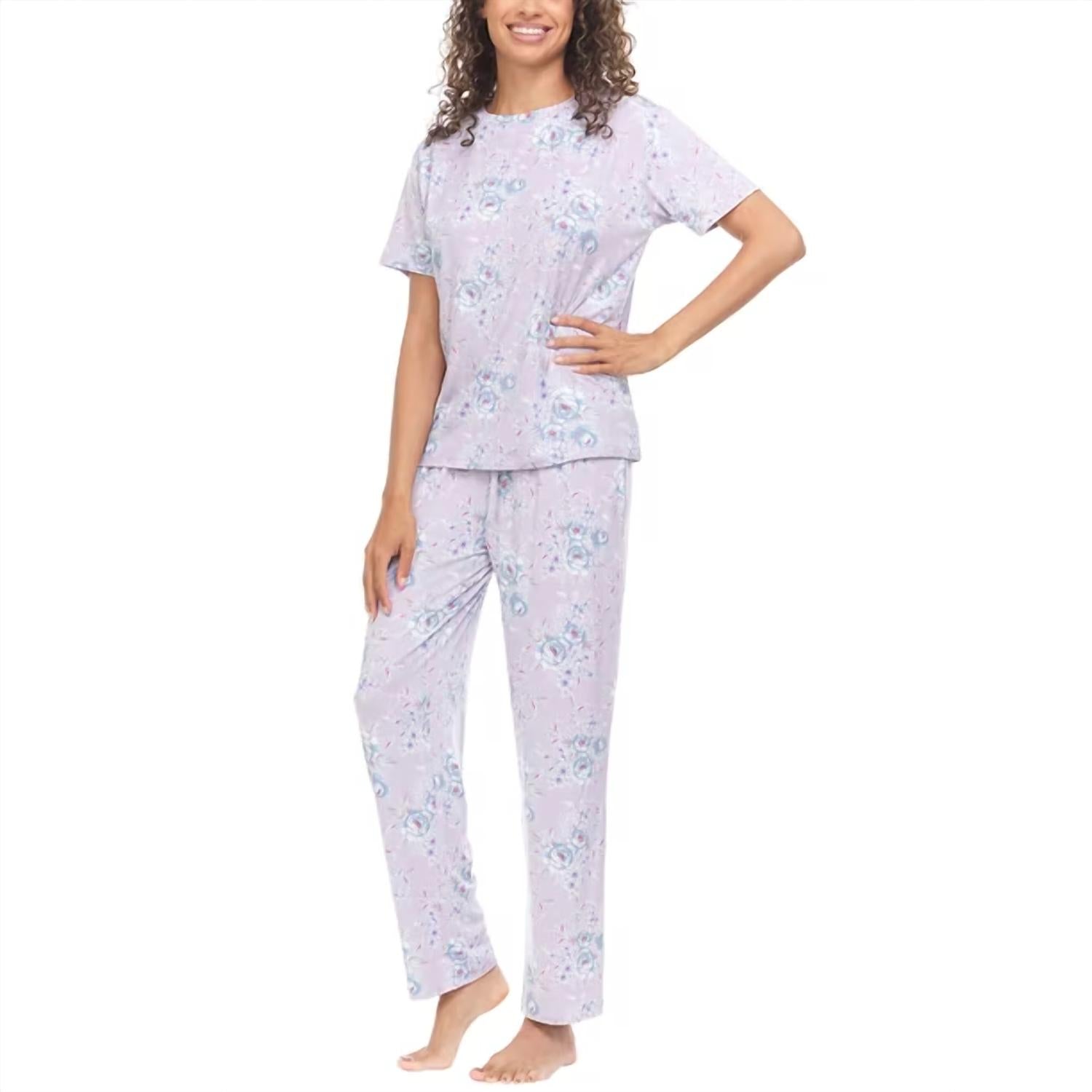 Flora Nikrooz - Printed Notch Collar Pajama Set