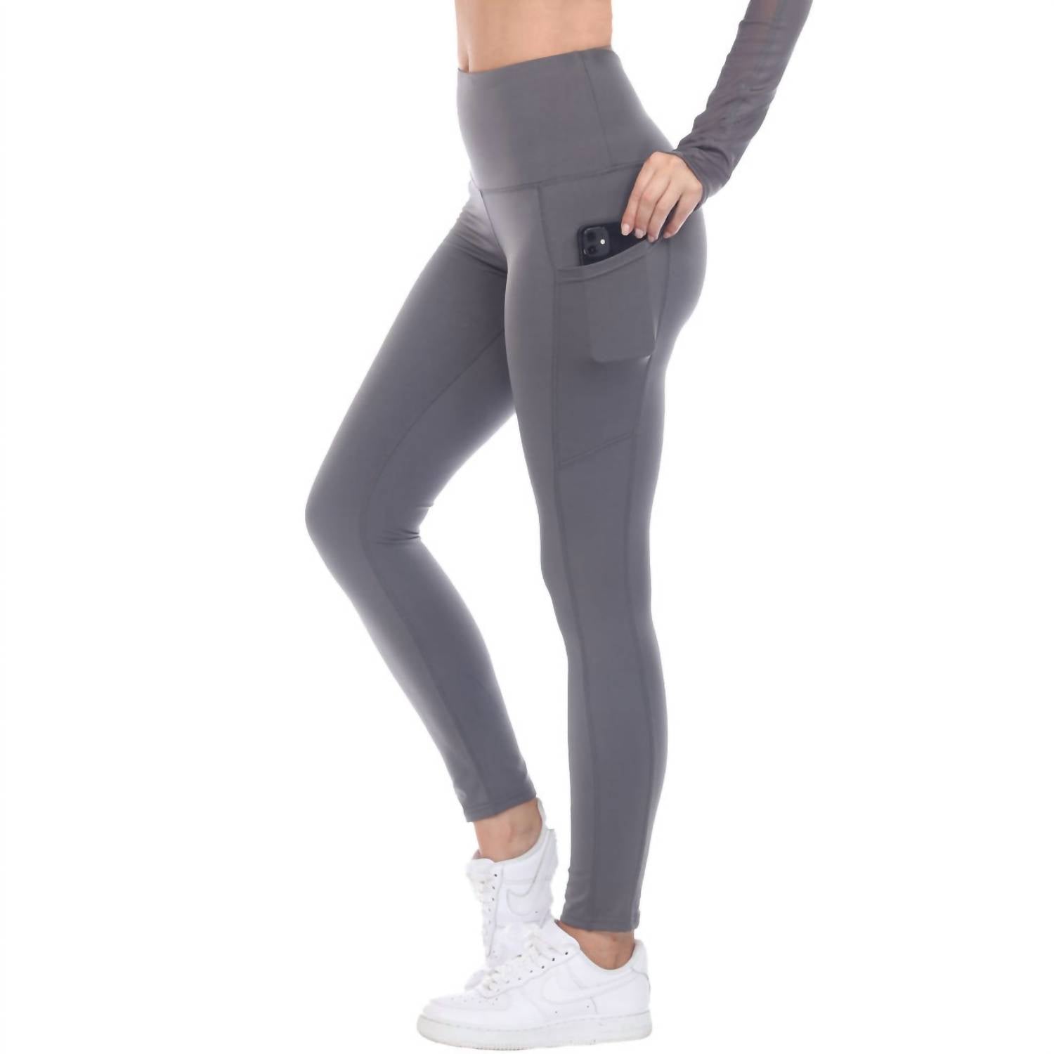 GOLDHAUS High Rise Leggings in charcoal - women's pants - view 4