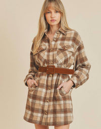 Paper Crane - Benny Plaid Shirt Dress