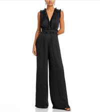 Ramy Brook - Katelyn Ruffle Satin Jumpsuit