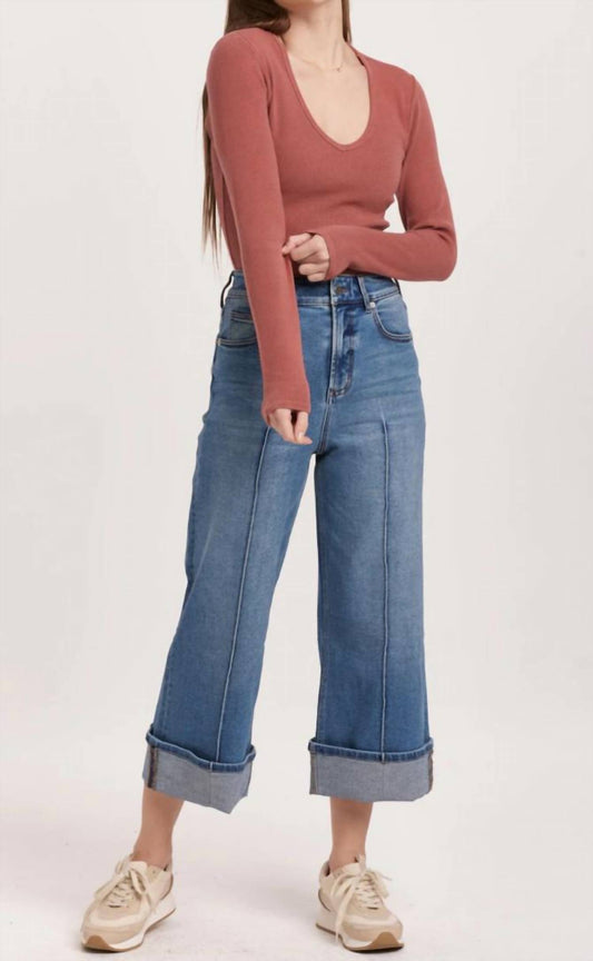 Dear John Denim - High Rise Cropped Wide Leg Jeans