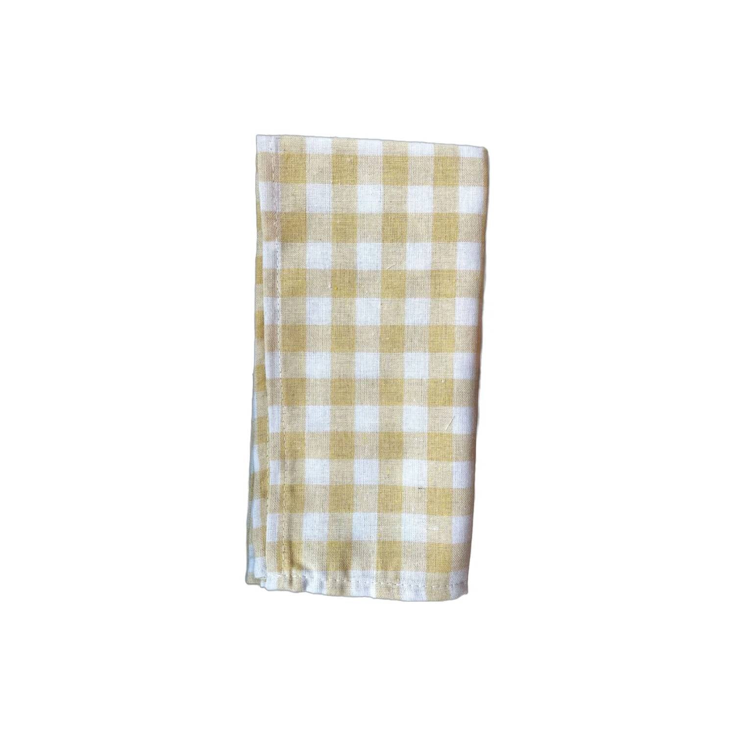 Sun And Day - Gingham Check Napkin Set Of 4