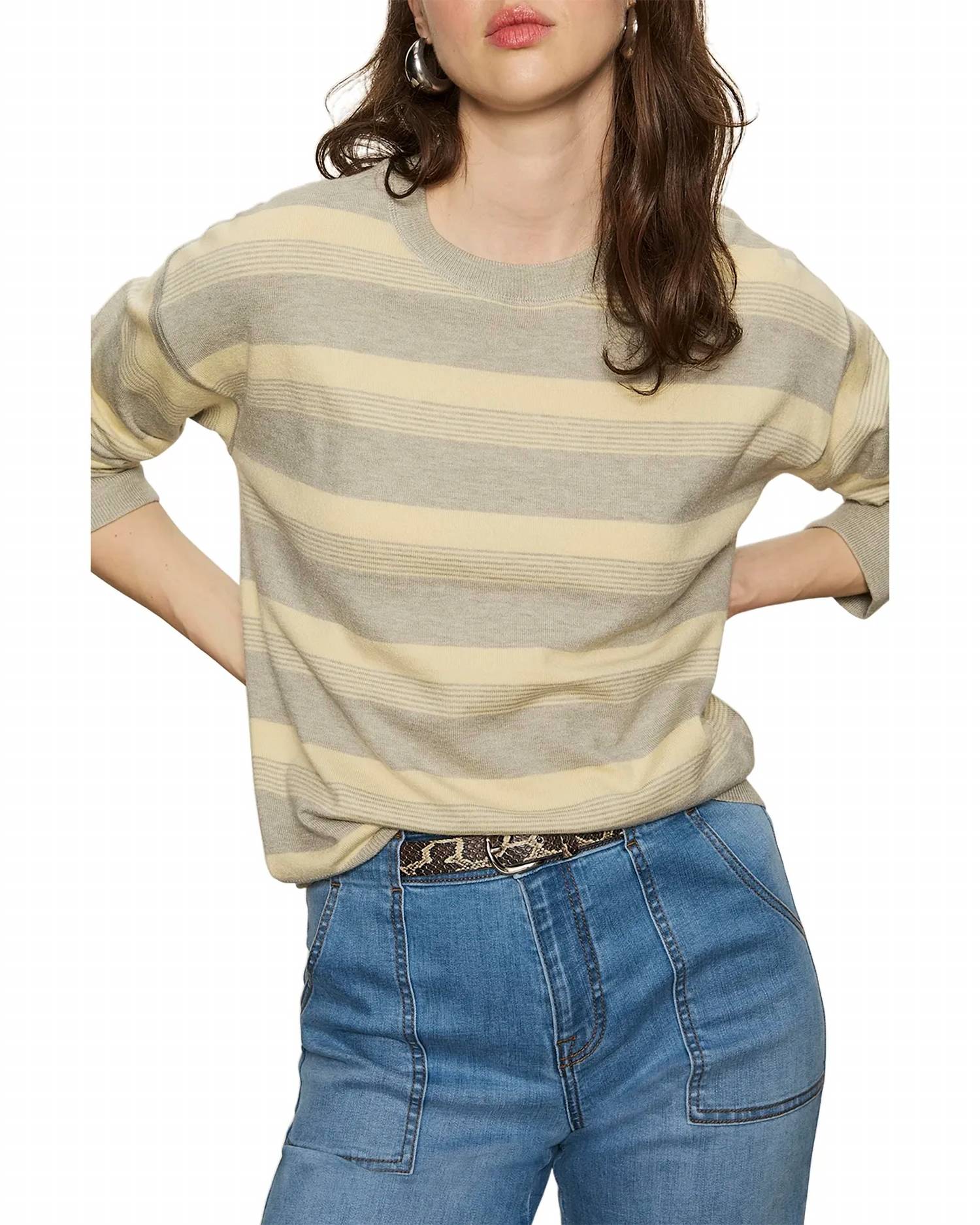 Sanctuary - 24/7 Striped Popover Sweater
