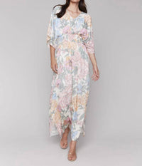 CHARLIE B Floral Dolman Maxi Dress in dahlia - women's dress - view 5