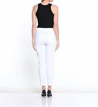 Slimsation By Multiples Pull On Jeans in white - women's jeans - alternate view