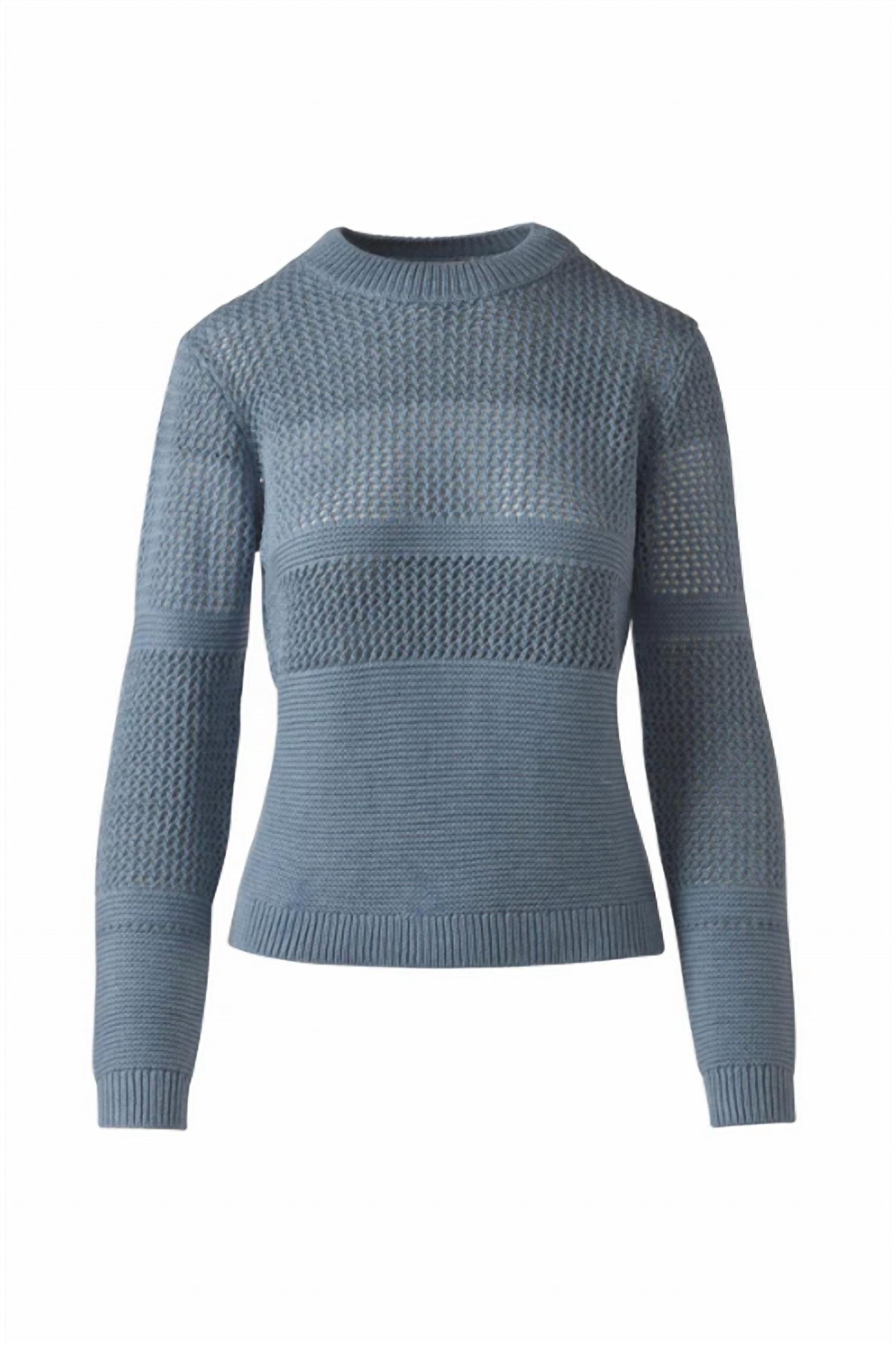 Kinross - Women's Mixed Stitch Lurex Crew Sweater