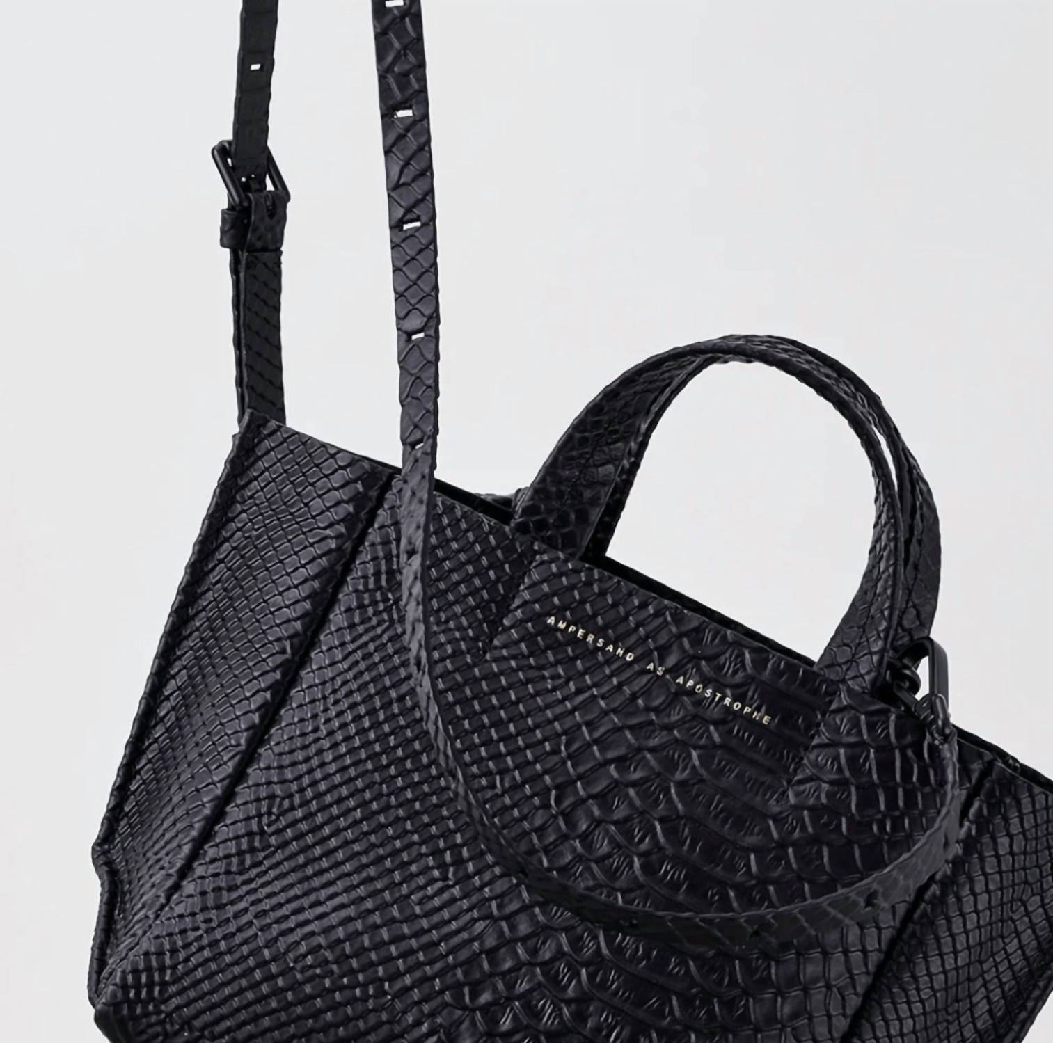 Ampersand As Apostrophe - Women's Leather Python Micro Tote Bag