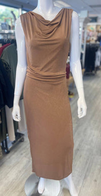 Kld. Signature - Women's Cowl Neck Midi Dress