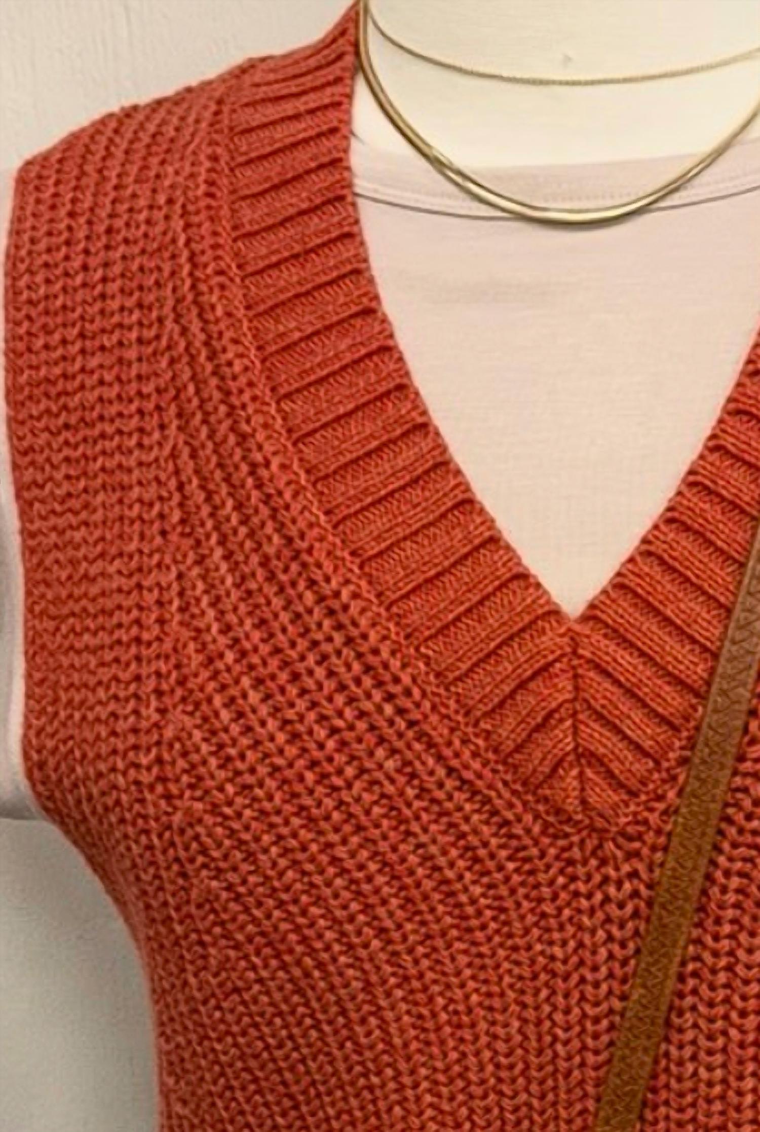 Entro - Women's Sweater Vest With Tee Top