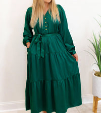 Mary Square Gracelyn Midi Dress in aventurine - women's dress