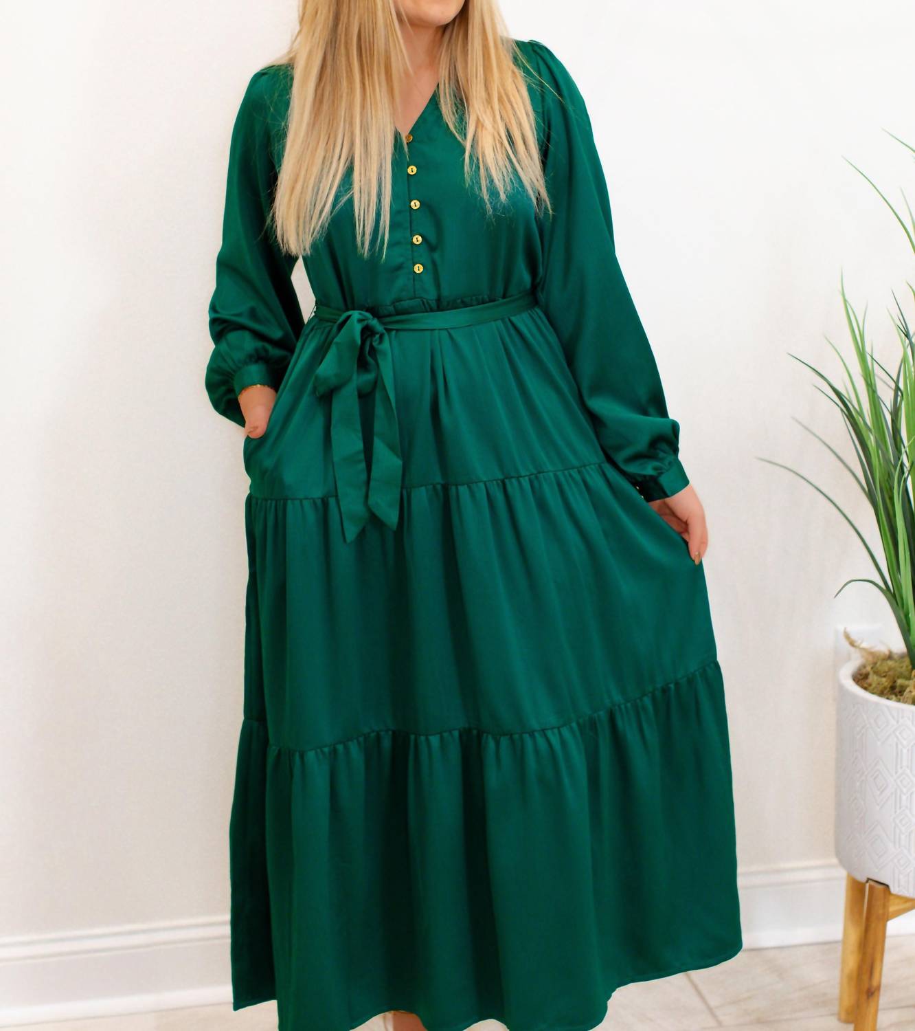 Mary Square Gracelyn Midi Dress in aventurine - women's dress