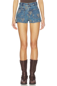 Free People Bettie Embroidered Short in be mine - women's shorts
