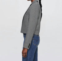 Re/Done - wool cutoff boyfriend blazer