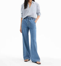 Veronica Beard - Dunford Wide Leg Jean With Drawcord