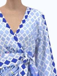 Celina Moon - Long Sleeve Floral Wrap Dress