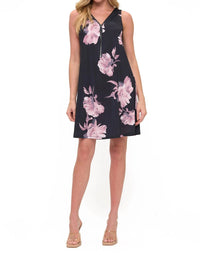 Ariella - Sleeve Flower Zipper Dress