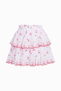 Loveshackfancy - Ruffle Mini Cherry Skirt