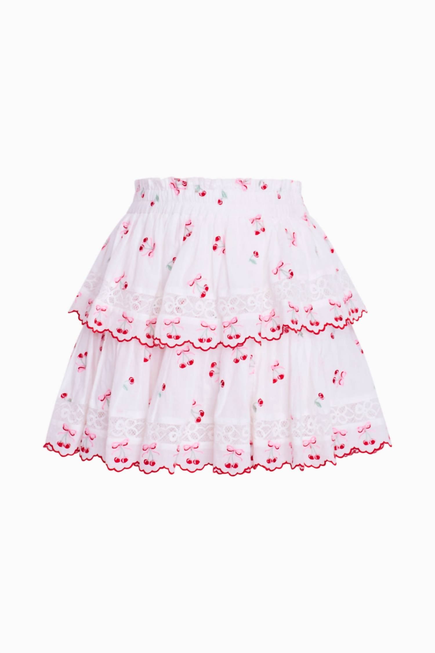 Loveshackfancy - Ruffle Mini Cherry Skirt