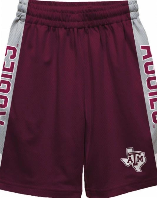 Vive La Fete - Boy's Texas A&m Aggies Athletic Mesh Short