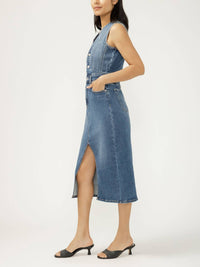 Silver Jeans Co - Vested Denim Midi Dress