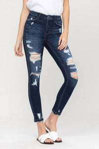 Vervet By Flying Monkey - Haylie High Rise Skinny Distressed Jean
