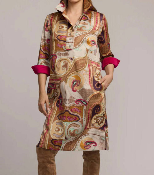 Hinson Wu - Charlotte Long Sleeve Scarf Print Mini Dress